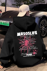 CM069P60新品重磅纯棉连帽卫衣秋冬外套卡通印花帽衫高街外套图片