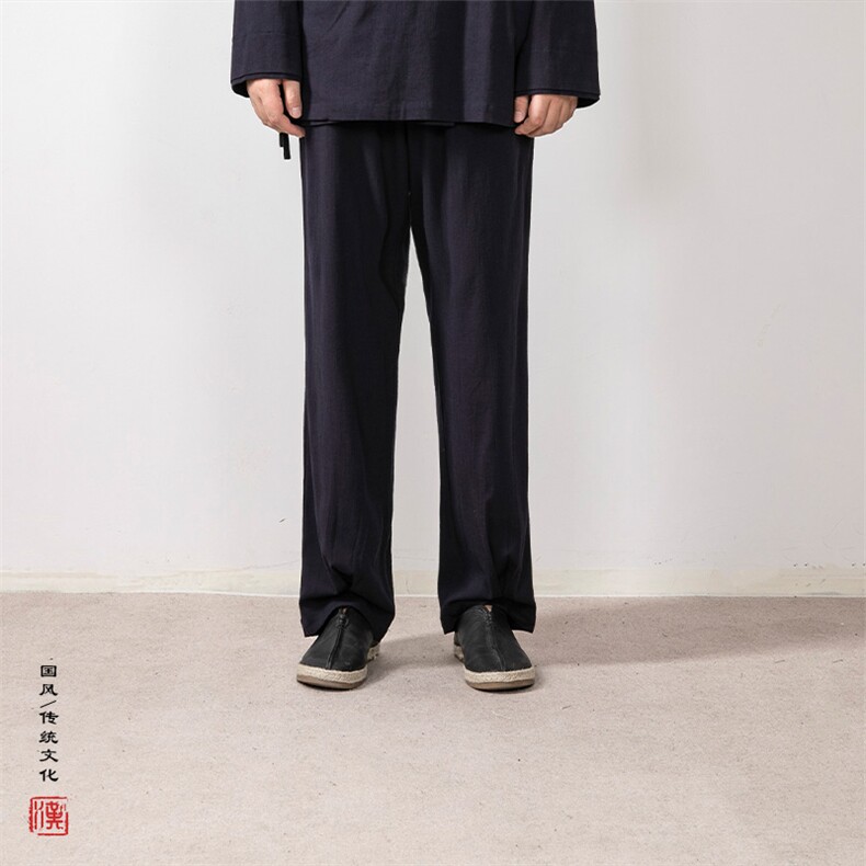 秋冬新款风男装棉麻男士休闲裤KZ01P70,男装休闲裤,钱塘802