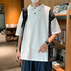 高街腰果花polo衫男短袖夏潮牌潮流ins宽松半袖t恤上衣T687-P30，男装T恤，星座512-2