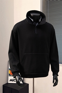 360克重磅冲锋衣半拉链翻领POLO衫大码M-5XL卫衣男WY77077P65控88图片