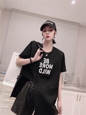 字母不规则韩版T恤，女装T恤，可纳奇