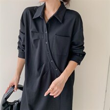 前皱连衣裙，女装连衣裙，依多坊