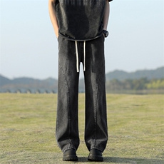 美式复古宽松牛仔裤直筒时尚潮牌男款裤子K760特批-40，男装牛仔裤，星座718-1