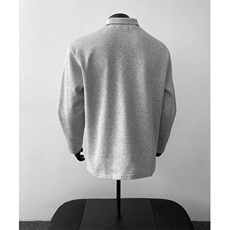 美式翻领polo长袖卫衣不规则解构领长袖T上衣外套504-T551-特P26，男装T恤，星座504