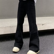 水洗弯刀直筒微喇牛仔裤美式休闲痞帅裤子阔腿裤K70556-2-P35网图，男装牛仔裤，电商B245