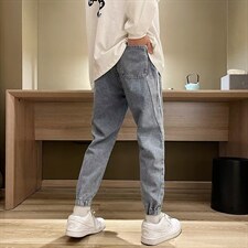 牛仔裤男秋季潮大码休闲裤子高街NC86P40，男装牛仔裤，星座1116-2