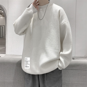 控68半高领毛衣男士大码针织衫男毛线衣男 M18045-P45 加绒款-P65图片