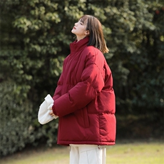 中性风秋冬新款棉衣外套纯色立领面包服保暖加厚A436-1266-P60，男装棉衣，电商A436