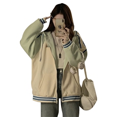 C949-P100学院风棒球服外套少女春秋2025新款初中高中学生宽松，男装棉衣，星座911-2(原星座613-2）