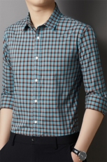 AFPS2306钱塘2020-3春秋季新款商务休闲中年男士长袖衬衫P62，男装衬衫，钱塘207-3