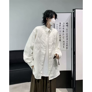 男士新中式风长袖衬衫 LC132 P42图片