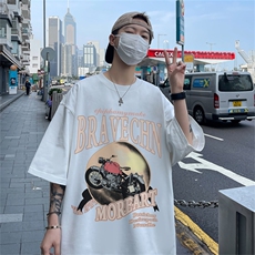 B239-1201-P28欧美式摩托机车创意印花夏季高克重半袖短袖t恤，男装T恤，星座514-2(原B239)