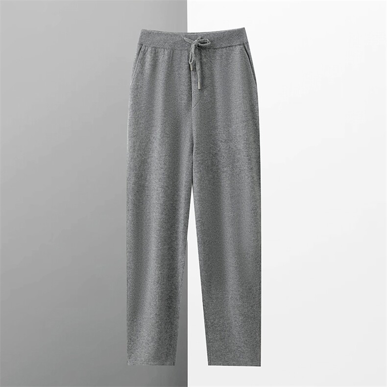 时尚男士秋季直筒休闲裤简约百搭舒适透气三色可选，男装休闲裤，台绒羊绒