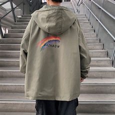 JK41064-P85纯棉连帽夹克男士大码工装夹克男外套男，男装夹克，电商A040