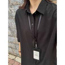 薄款冰丝短袖衬衫男简约纯色垂感休闲痞帅衬衣CS288-P20，男装T恤，星座301C-5