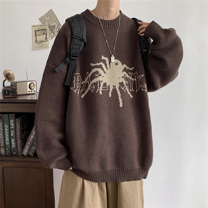 现货现货宽松圆领毛衣男秋冬百搭针织衫D329-QM810-P65控88