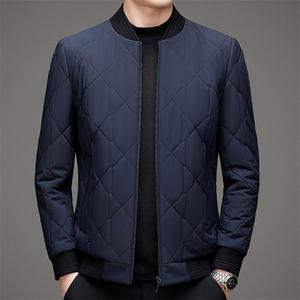 冬季新款厚款立领棉衣男士简约保暖休闲棉服外套MSNA22M902-P235图片