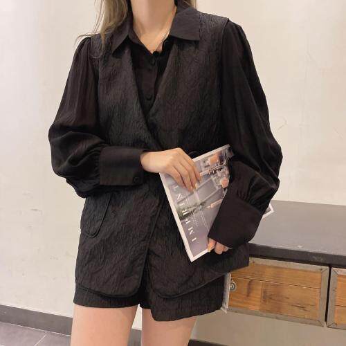 【现货】马甲短裤两件套，女装马夹，欧洛佛