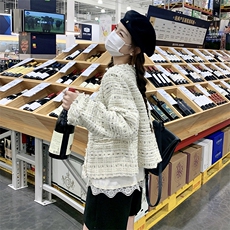 冷淡系小个子米白色小香风外套女2023秋新款法式名媛气质流行上衣，女装短外套，2C037