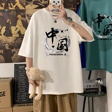 DX17134-P20 纯短袖t恤男大码半袖打底衫宽松体恤衫 港风图片
