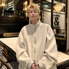 高品质夹克男!400克重磅美式外套休闲双拉链开衫卫衣KS55055特p57，男装夹克，星座610B-1