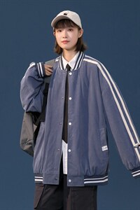 2023秋季新款港风针织开衫立领棒球服夹克潮流外套JK2058-P70，男装夹克，星座109