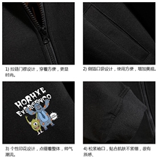 KS21048-P38连帽开衫卫衣男运动外套大码班服砖墙挂拍，男装卫衣，电商A040A