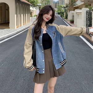 2023年秋季牛仔拼接棒球服82386-P145-K188图片