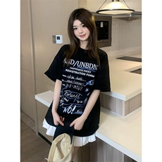 T0739-P25日系手绘涂鸦风格个性纯棉短袖男女同款情侣百搭上衣，男装T恤，星座617A-2