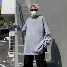 秋季日系复古潮牌半开衫毛衣男美式休闲保暖韩系针织衫M1609-P58，男装针织衫/毛衣，星座512-4