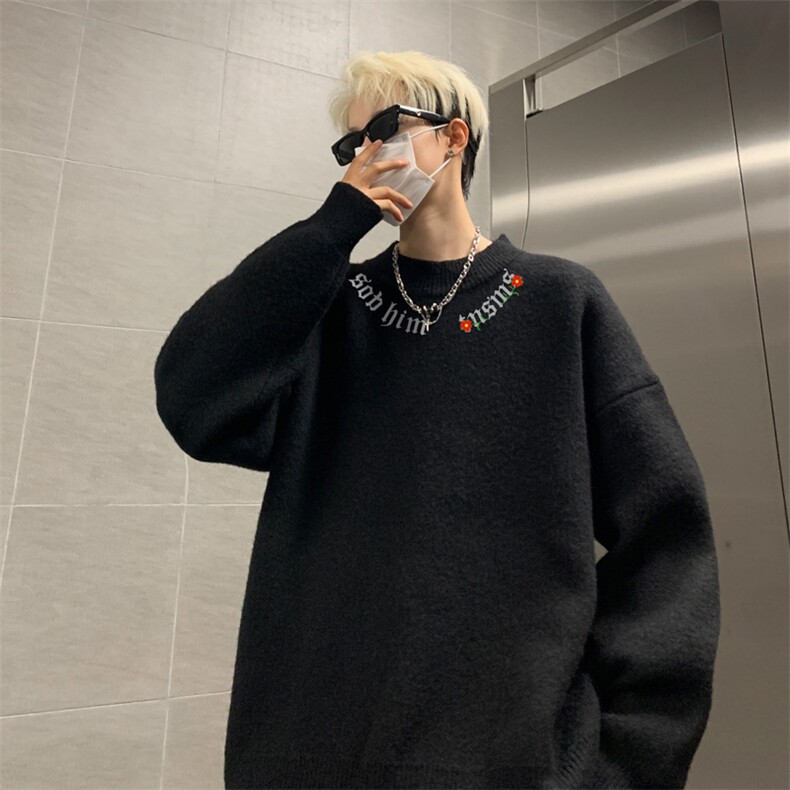 高质量！秋冬季半高领毛衣男士加绒加厚线衣针织衫男DMY539-特P38图片
