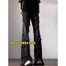 DB3121-批78美式vibe多口袋工装牛仔裤修身显瘦微喇，男装牛仔裤，星座603-2