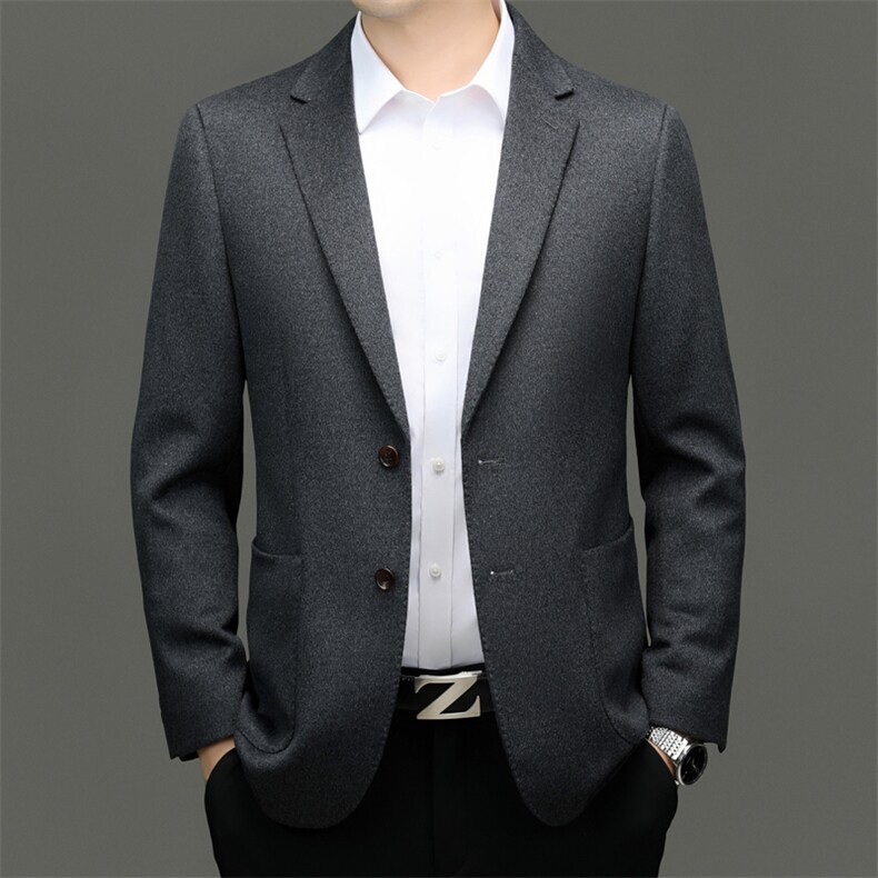 XL-N8856男式秋季新款长袖简约羊毛西服休闲商务便服西装,男装西服套装,电商B360