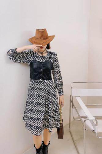 秋季新款连衣裙，女装连衣裙，芯俪歌 芭绯