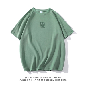 新款夏季短袖珠地面料宽松简约落肩男士T恤ZDY3409-P46图片
