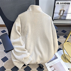 复古麂皮绒棒球服男春秋季宽松立领美拉德工装外套美式飞行员夹克，男装夹克，星座601-1