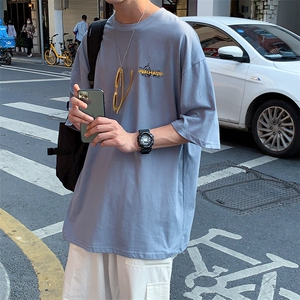 新款美式卡通猫和老鼠宽松纯棉慵懒风ins短袖T恤B05-P30图片