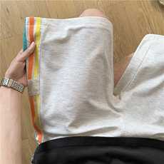 现货！夏季三条杠运动休闲短裤抖音得物可送样A061-AD01099特批25，男装牛仔裤，电商A061