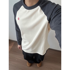 高品秋冬双面德绒轻量保暖插肩袖磨毛打底长袖T恤男女A1152-P40，男装T恤，星座1505