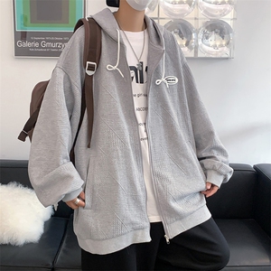 WY6113/P65春装多色高品质连帽多色卫衣男宽松大码外套男上衣图片
