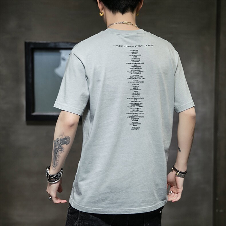 夏季新款潮男个性闪电印花T恤男士圆领短袖纯棉t恤CYDT9235-P25,男装T恤,电商A128
