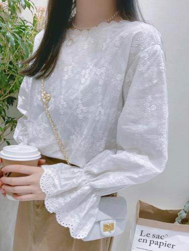 韩系提花上衣，女装，唯品