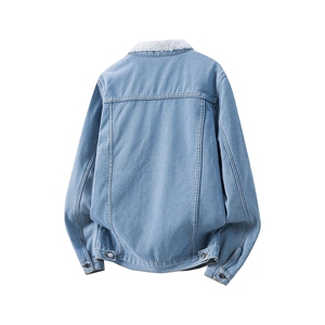 JK617加绒-P95-限价138 M-5XL羊羔毛外套牛仔棉服冬装大码图片
