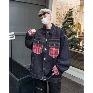 牛仔外套男士韩版潮流口袋百搭帅气2025春季ins夹克W6426-P71图片