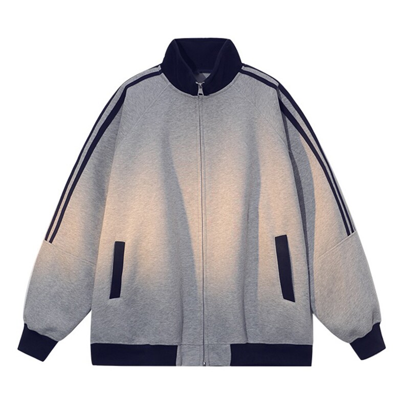 抖音得物高品质美式高街重磅结构设计拼接织带立领卫衣外套CM42，男装卫衣，电商A486