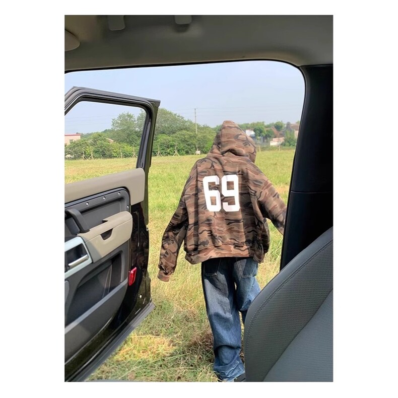 街头潮流嘻哈ins街舞hiphop新款个性时尚迷彩开衫卫衣L82877-P55,男装卫衣,星座1008
