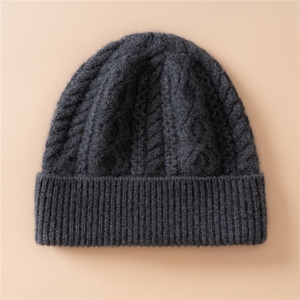 2025秋冬百搭时尚简约圆顶绞花帽子图片
