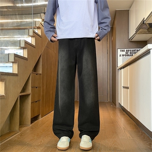 牛仔裤男春秋季2025新款直筒宽松阔腿潮牌美式休闲长裤子H807-P45图片