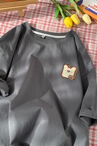 中性风纯棉短袖t恤夏季学生森系宽松夏半袖 416B-1-DT92-P25 限39图片