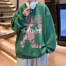 直播360克重磅美式潮牌印花卫衣Y117特P28同步供应华棉品质，男装卫衣，电商A486